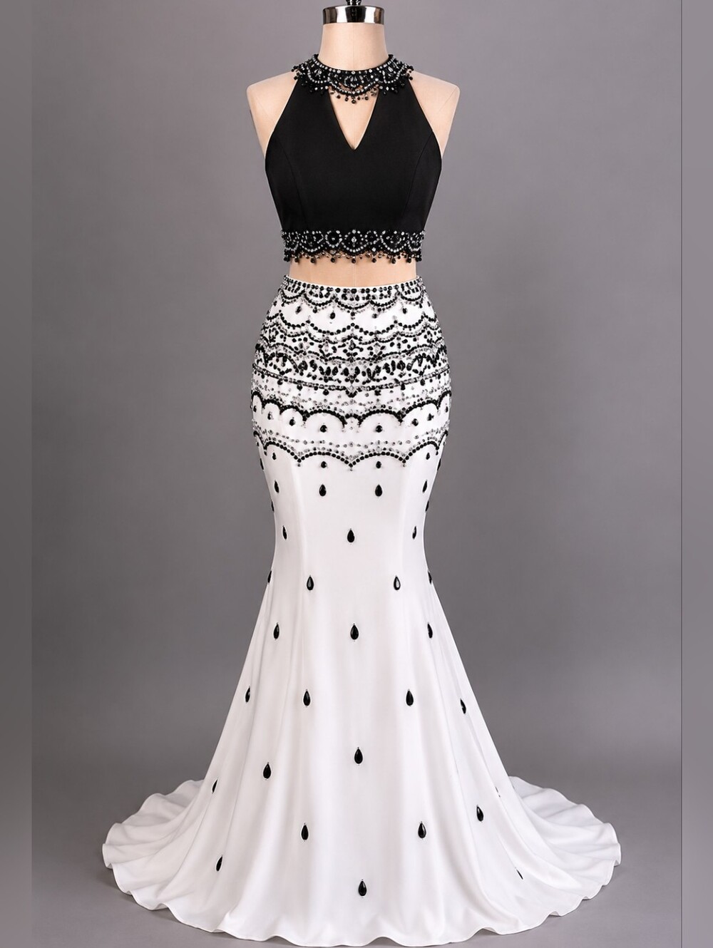 Rachel Allan 2 piece Beaded Dress